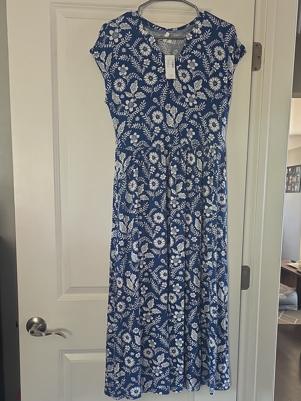 Blue Floral Dress Nwt